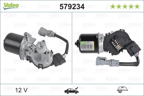 VALEO 579234 - Двигун склоочисника autocars.com.ua