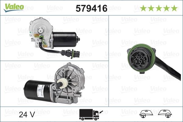 VALEO 579416 - Двигун склоочисника autocars.com.ua