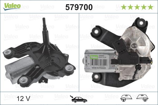 VALEO 579700 - Двигун склоочисника autocars.com.ua
