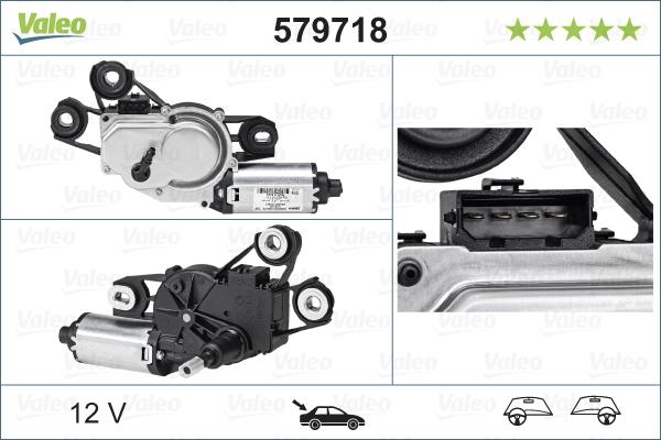 Valeo 579718 - Двигун склоочисника autocars.com.ua