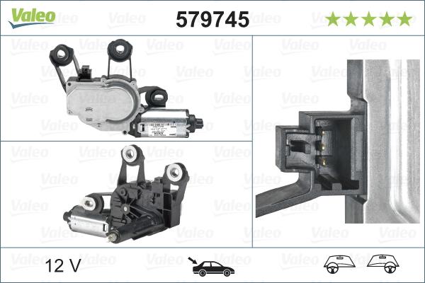 Valeo 579745 - Двигатель стеклоочистителя autodnr.net