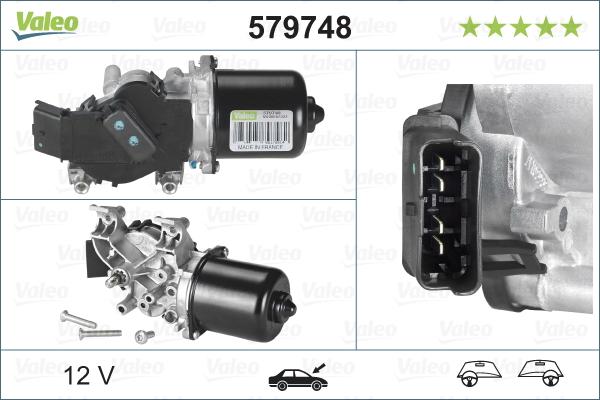 VALEO 579748 - Двигун склоочисника autocars.com.ua