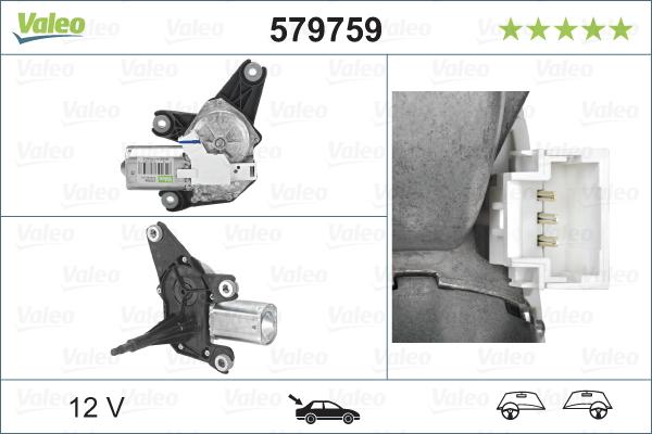 VALEO 579759 - Двигун склоочисника autocars.com.ua