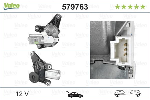 Valeo 579763 - Двигун склоочисника autocars.com.ua