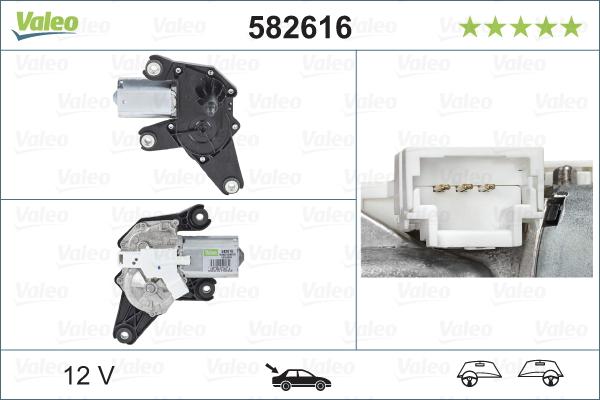 VALEO 582616 - Двигун склоочисника autocars.com.ua