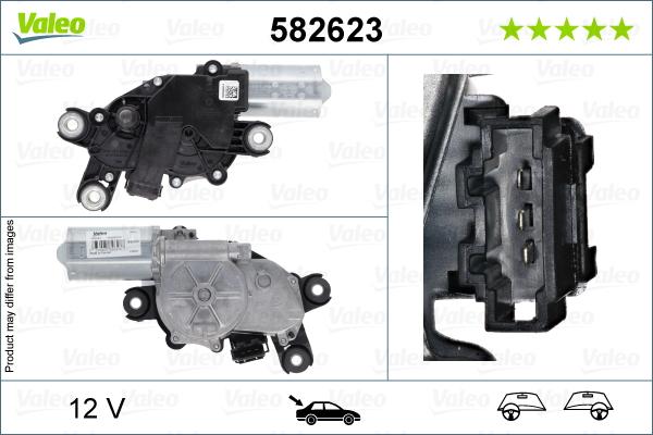 Valeo 582623 - Двигун склоочисника autocars.com.ua