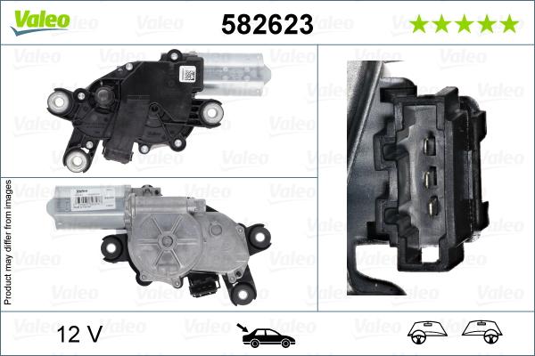 VALEO 582623 - Двигун склоочисника autocars.com.ua