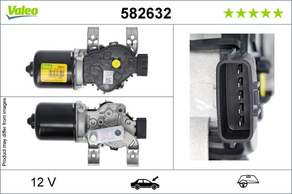 Valeo 582632 - Двигун склоочисника autocars.com.ua