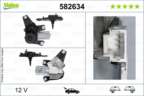 VALEO 582634 - Двигун склоочисника autocars.com.ua