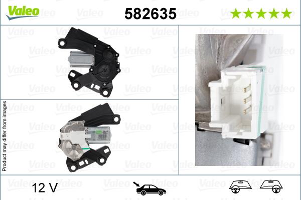 VALEO 582635 - Двигун склоочисника autocars.com.ua