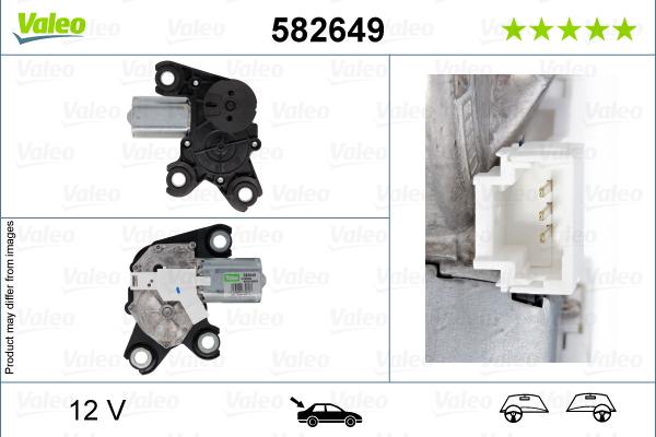 VALEO 582649 - Двигун склоочисника autocars.com.ua