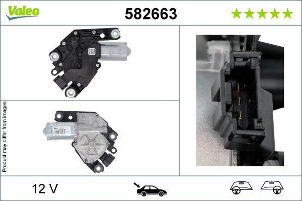 Valeo 582663 - Двигун склоочисника autocars.com.ua