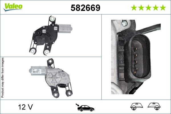 VALEO 582669 - Двигун склоочисника autocars.com.ua
