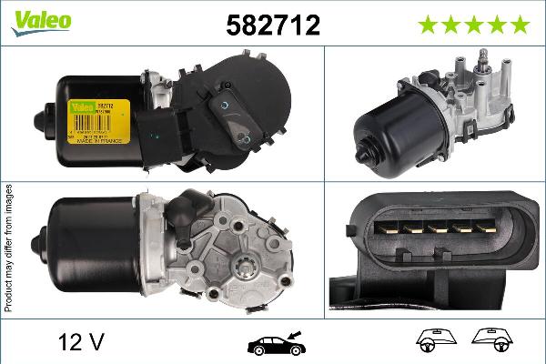 VALEO 582712 - Двигун склоочисника autocars.com.ua