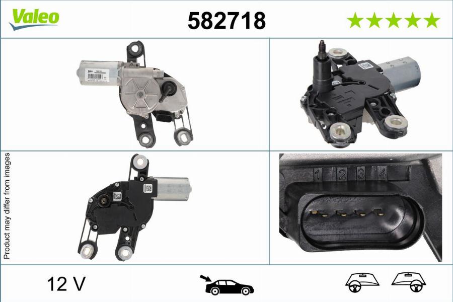 Valeo 582718 - Двигун склоочисника autocars.com.ua