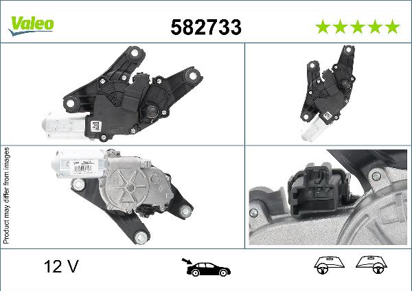 VALEO 582733 - Двигун склоочисника autocars.com.ua