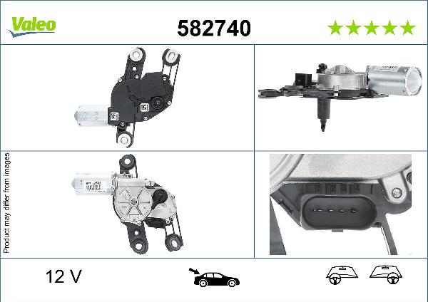 VALEO 582740 - Двигун склоочисника autocars.com.ua