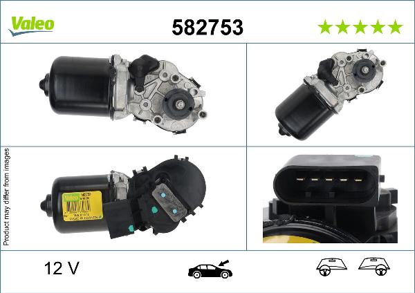 VALEO 582753 - Двигун склоочисника autocars.com.ua