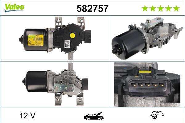 VALEO 582757 - Двигун склоочисника autocars.com.ua