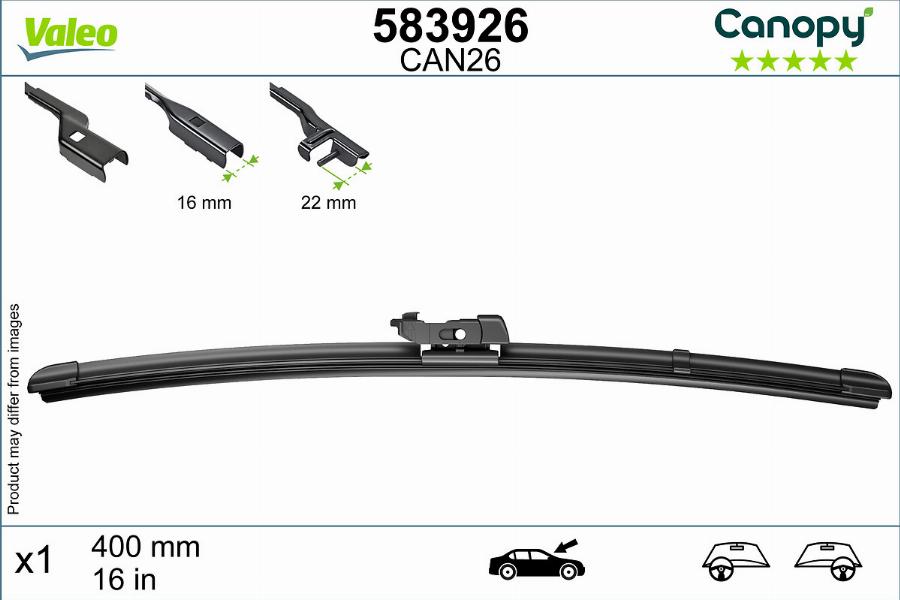 Valeo 583926 - Щітка склоочисника autocars.com.ua