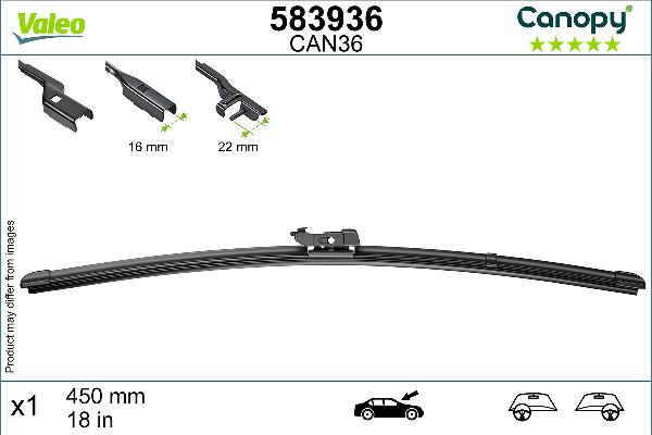 VALEO 583936 - Щітка склоочисника autocars.com.ua