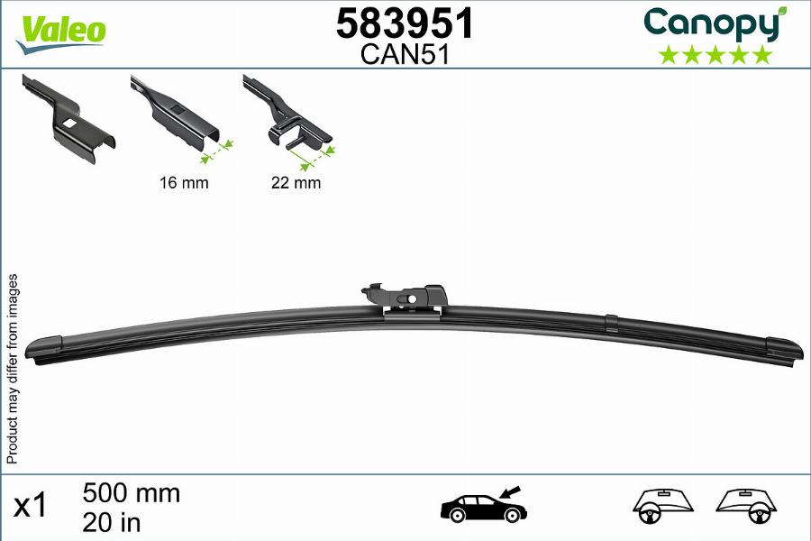 Valeo 583951 - Щітка склоочисника autocars.com.ua