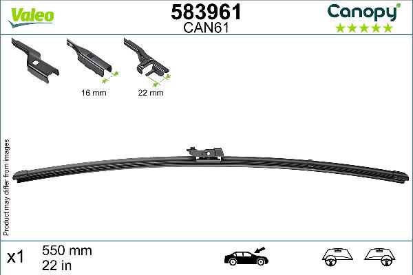 VALEO 583961 - Щітка склоочисника autocars.com.ua