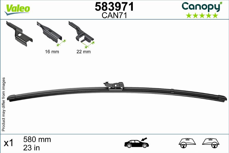 Valeo 583971 - Щітка склоочисника autocars.com.ua