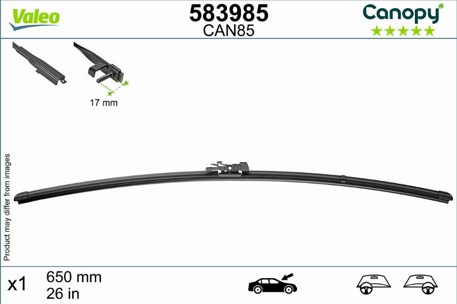 Valeo 583985 - Щітка склоочисника autocars.com.ua