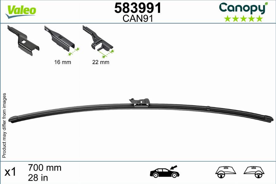 Valeo 583991 - Щітка склоочисника autocars.com.ua