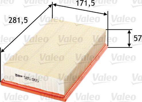 Valeo 585065 - Воздушный фильтр autodnr.net