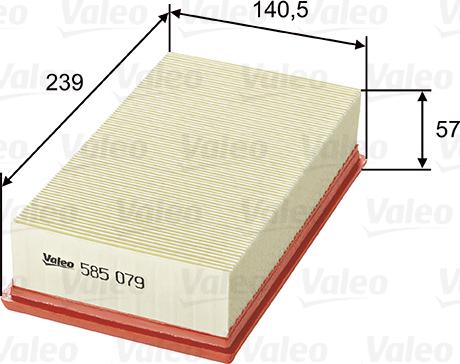 Valeo 585079 - Воздушный фильтр autodnr.net