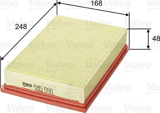 Valeo 585090 - Воздушный фильтр autodnr.net