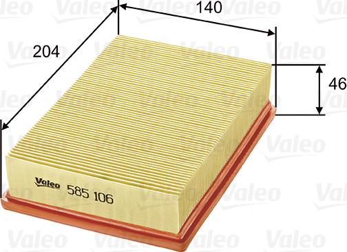 Valeo 585106 - Воздушный фильтр autodnr.net