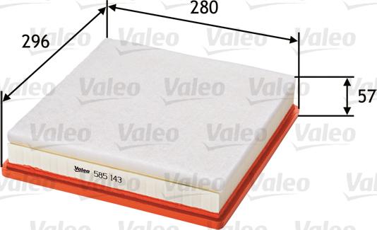 Valeo 585143 - Воздушный фильтр autodnr.net