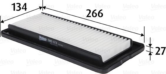 Valeo 585173 - Воздушный фильтр autodnr.net