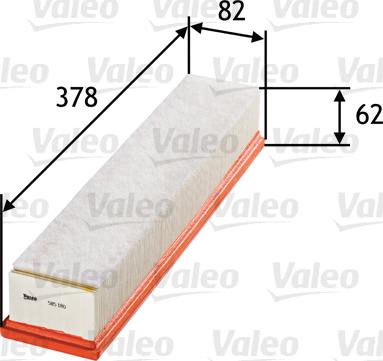Valeo 585180 - Воздушный фильтр autodnr.net