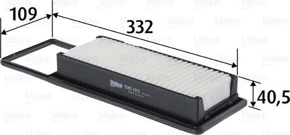 Valeo 585193 - Воздушный фильтр autodnr.net
