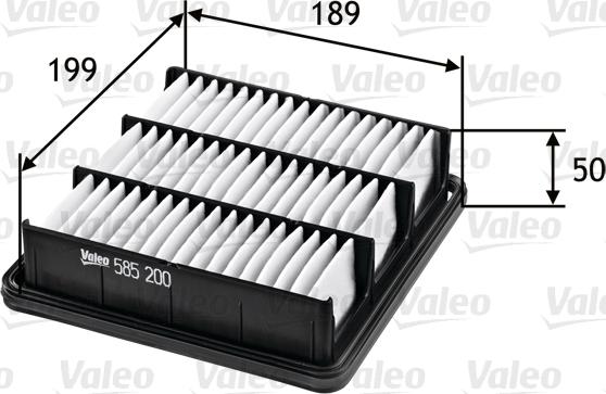 Valeo 585200 - Воздушный фильтр autodnr.net