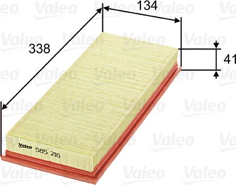Valeo 585216 - Воздушный фильтр autodnr.net