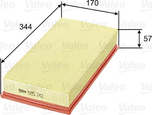 Valeo 585242 - Воздушный фильтр autodnr.net