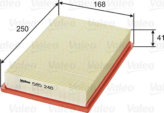 Valeo 585248 - Воздушный фильтр autodnr.net
