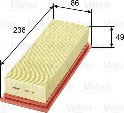 Valeo 585254 - Воздушный фильтр autodnr.net