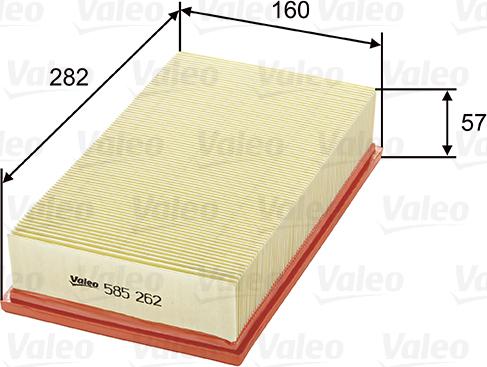 Valeo 585262 - Воздушный фильтр autodnr.net