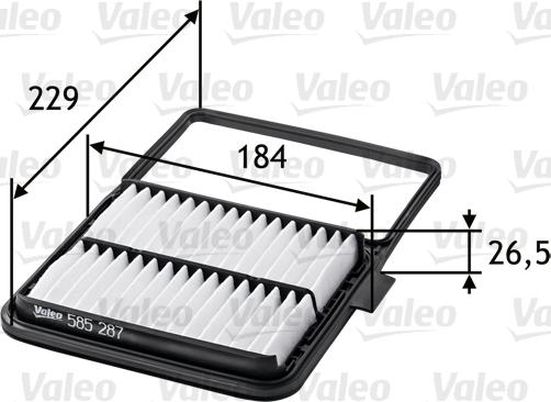Valeo 585287 - Воздушный фильтр autodnr.net