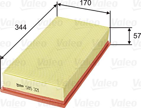Valeo 585321 - Воздушный фильтр autodnr.net