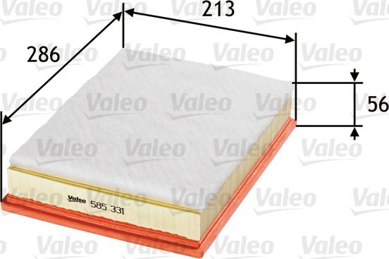 Valeo 585331 - Воздушный фильтр autodnr.net