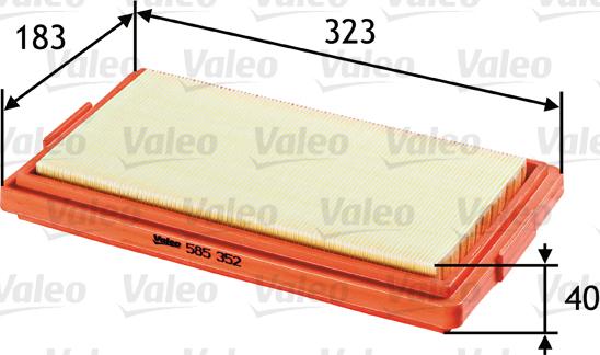 Valeo 585352 - Воздушный фильтр autodnr.net