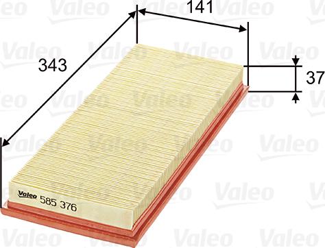 Valeo 585376 - Воздушный фильтр autodnr.net