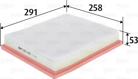 Valeo 585409 - Воздушный фильтр autodnr.net